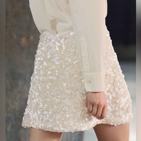 Zara Sequinned Mini Skirt - Picture 2 of 4